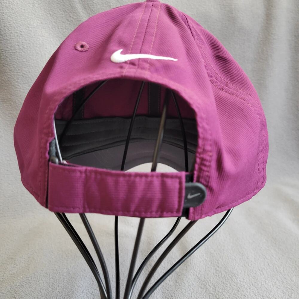Nike Legacy91 Hat Cap Dri Fit Purple White Swoosh Adjustable Strap - Picture 6 of 9